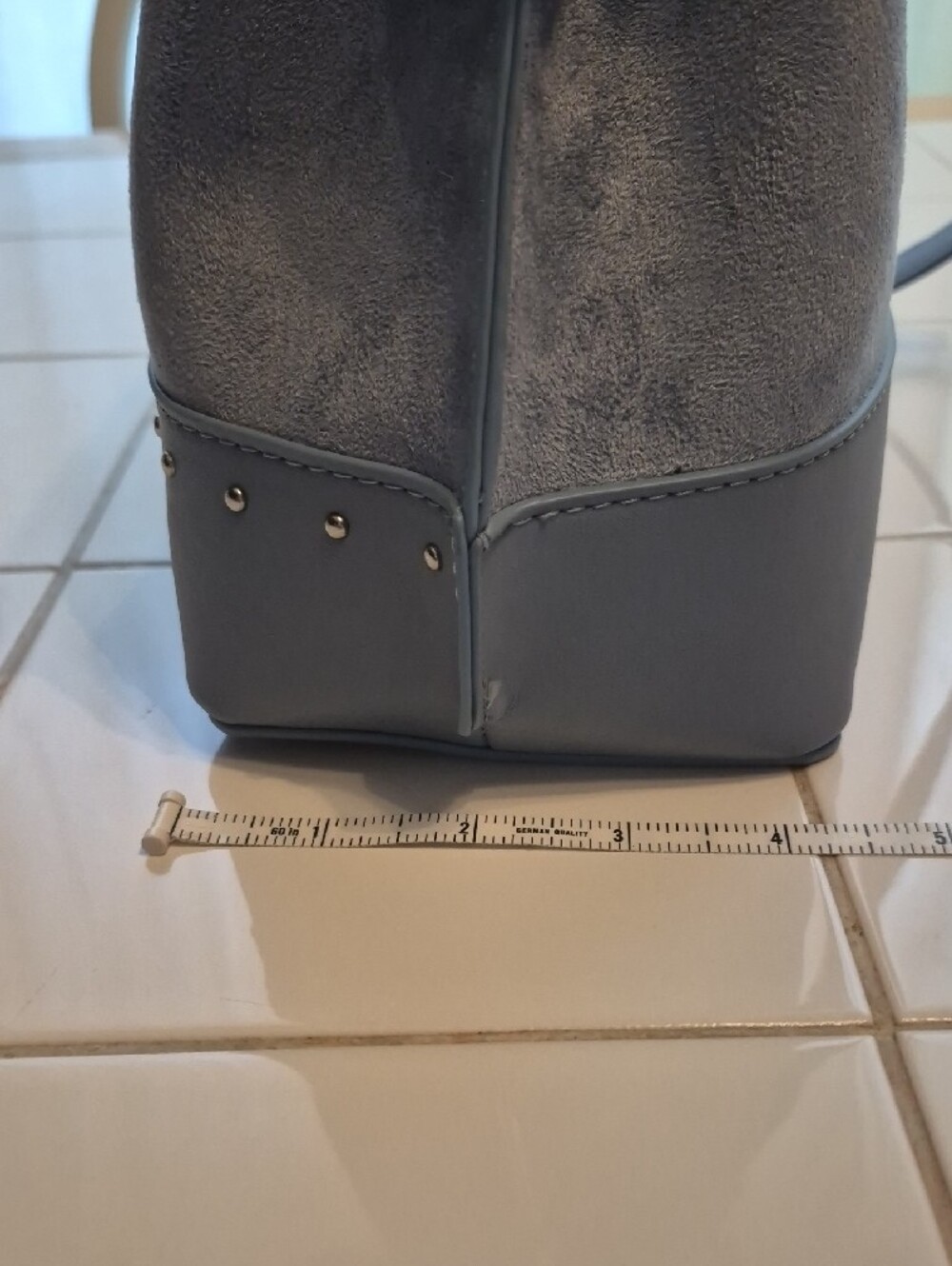 Steve Madden Light Blue/Gray Suede-Trim Crossbody Bag - Picture 7 of 7